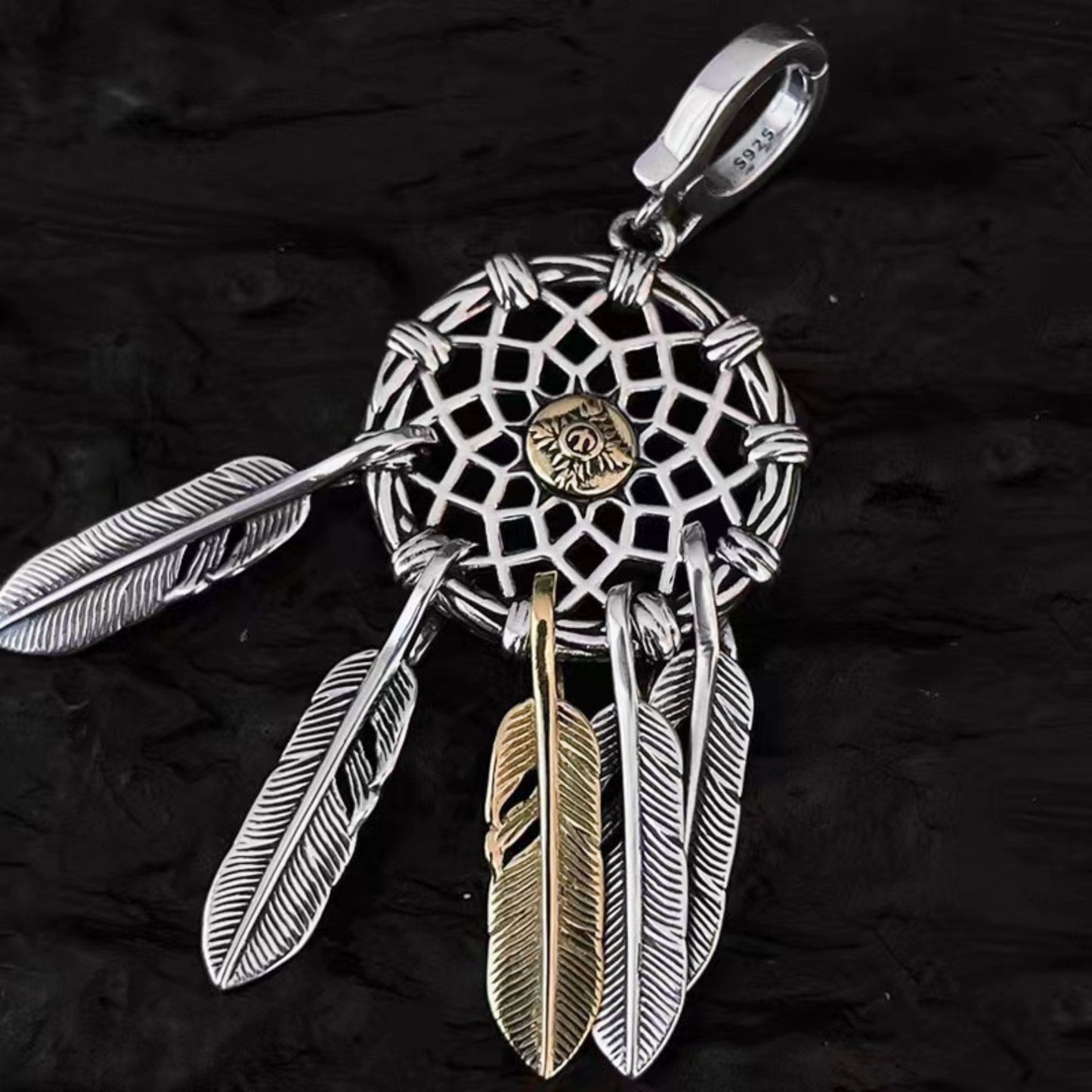 Antique Feathered Dreamweb Pendant