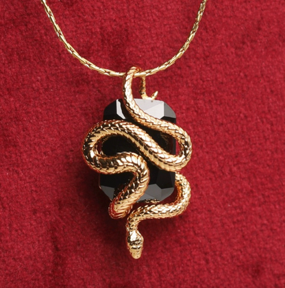 Legacy of Wizardry: Basilisk Nagini Serpent Pendant - 18K Gold Plated