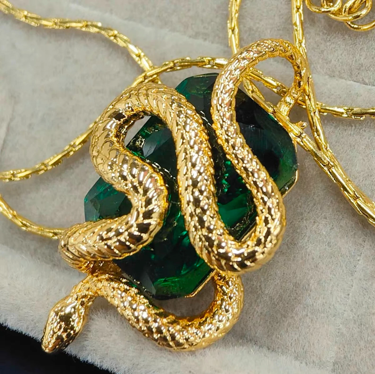 Legacy of Wizardry: Basilisk Nagini Serpent Pendant - 18K Gold Plated