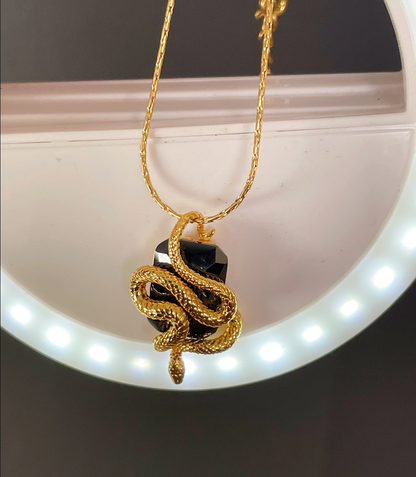 Legacy of Wizardry: Basilisk Nagini Serpent Pendant - 18K Gold Plated