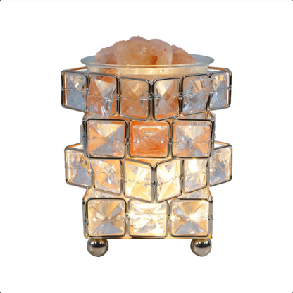 Four-layer Rubik's Cube Himalayan Crystal Salt Lamp