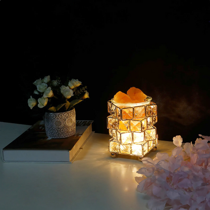 Four-layer Rubik's Cube Himalayan Crystal Salt Lamp