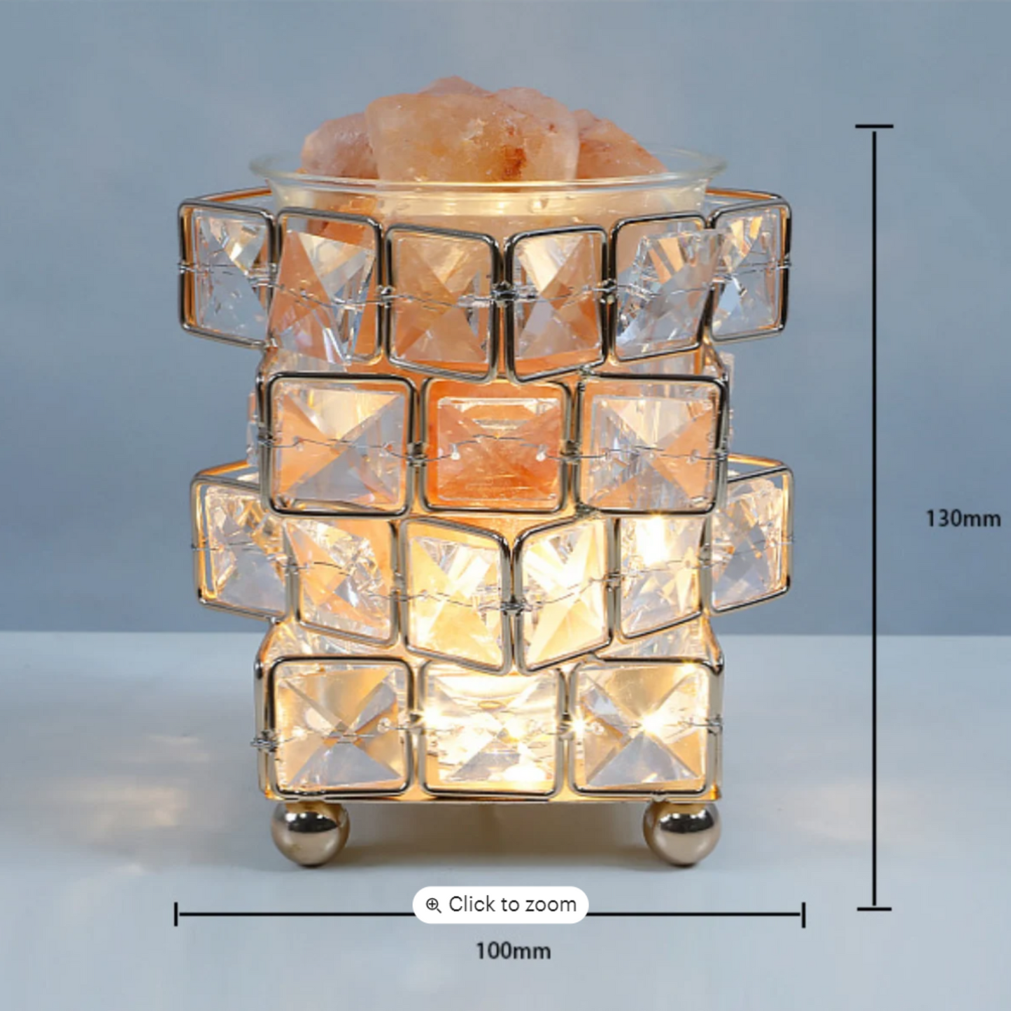 Four-layer Rubik's Cube Himalayan Crystal Salt Lamp