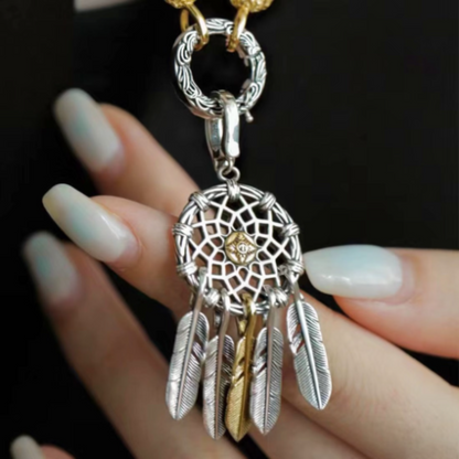 Antique Feathered Dreamweb Pendant