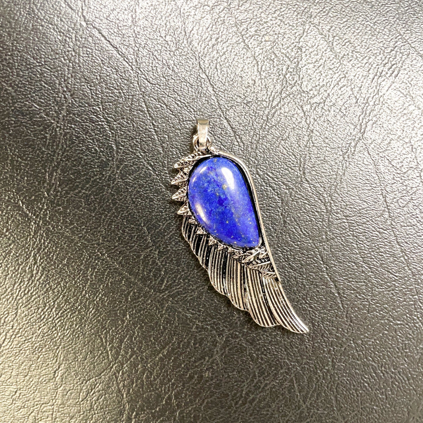 Celestial Angel Wing Gemstone Pendant